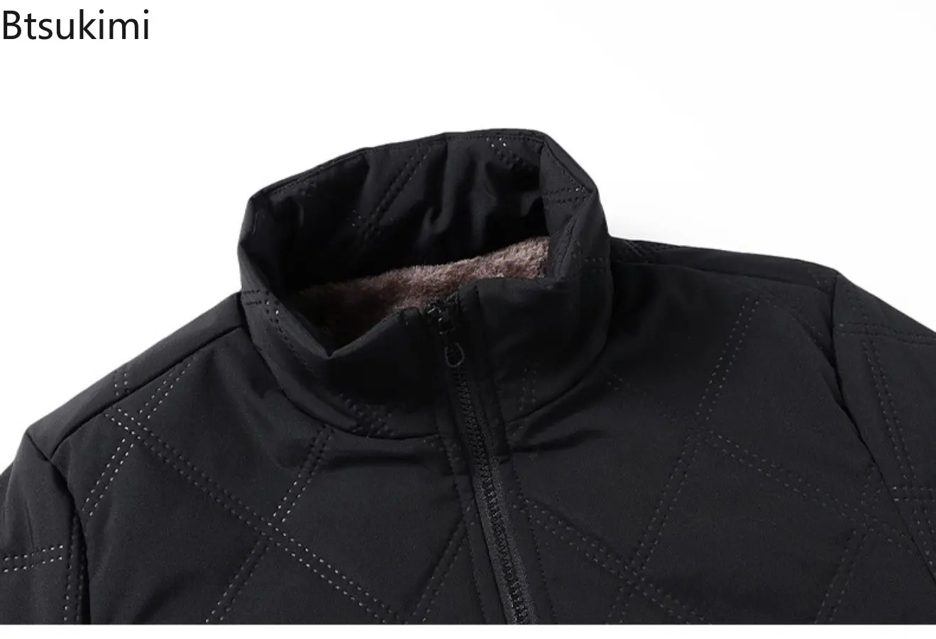 2025 Mens Parka Men's Jacket Winter New Down Jacket Solid Color Warm Jackets Men Fashion Business Leisure Versatile Coat M-5XL