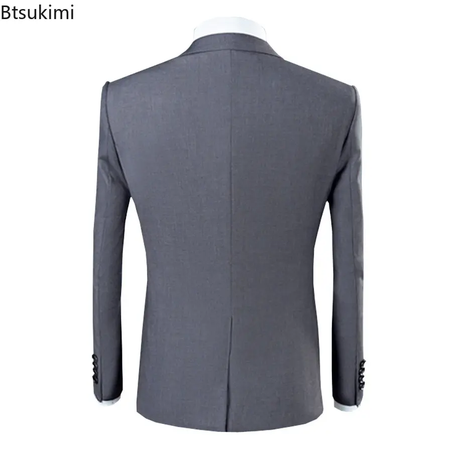 High End Wedding Suits for Men Sets 2025 Elegant Blazers Formal 2 Piece Sets Suit Coat Pants Classic Business Sets Oversized 6XL