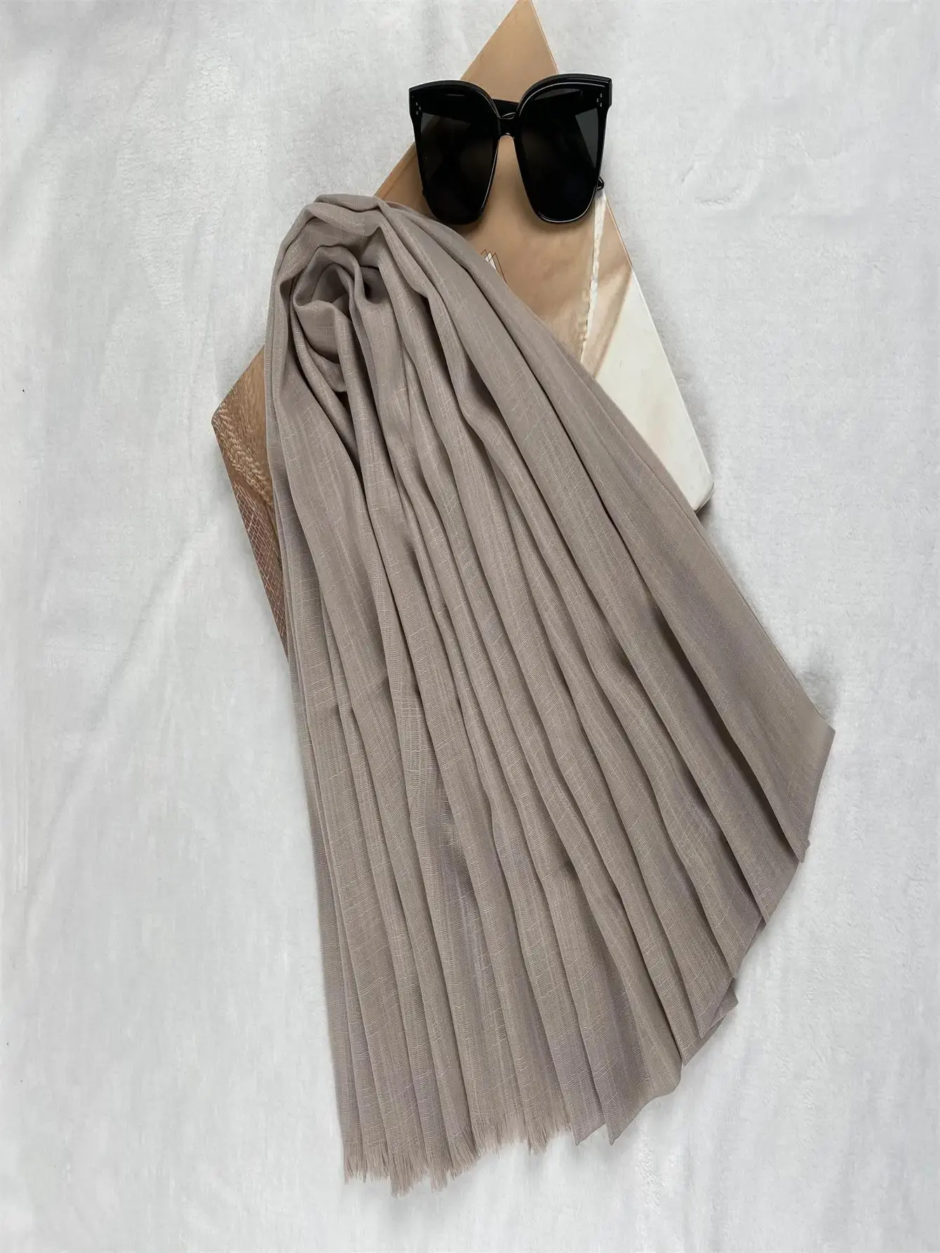 New Muslim Modal Hijab Rayon Shawls For Women Plain Scarf Big Size Headscarf Wraps Islamic Turban Headband