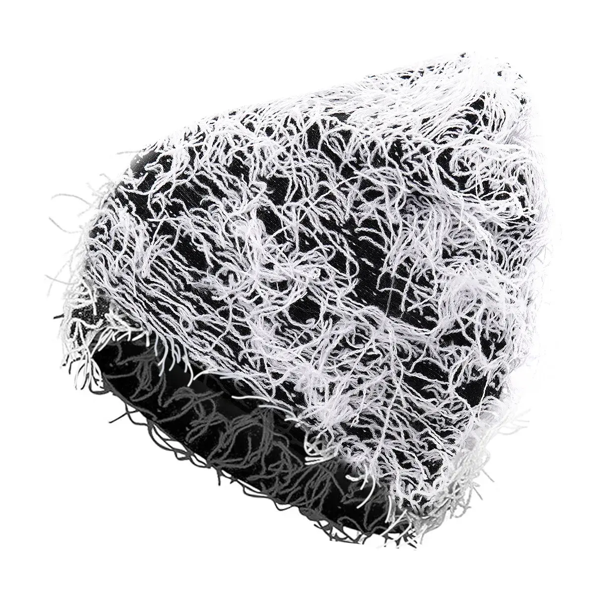 Balaclava Distressed Knitted Cap Men Camouflage Fleece Fuzzy Balaclava Maskwomen Winter Outdoor Keep Warm Cold Full Face Ski Hat