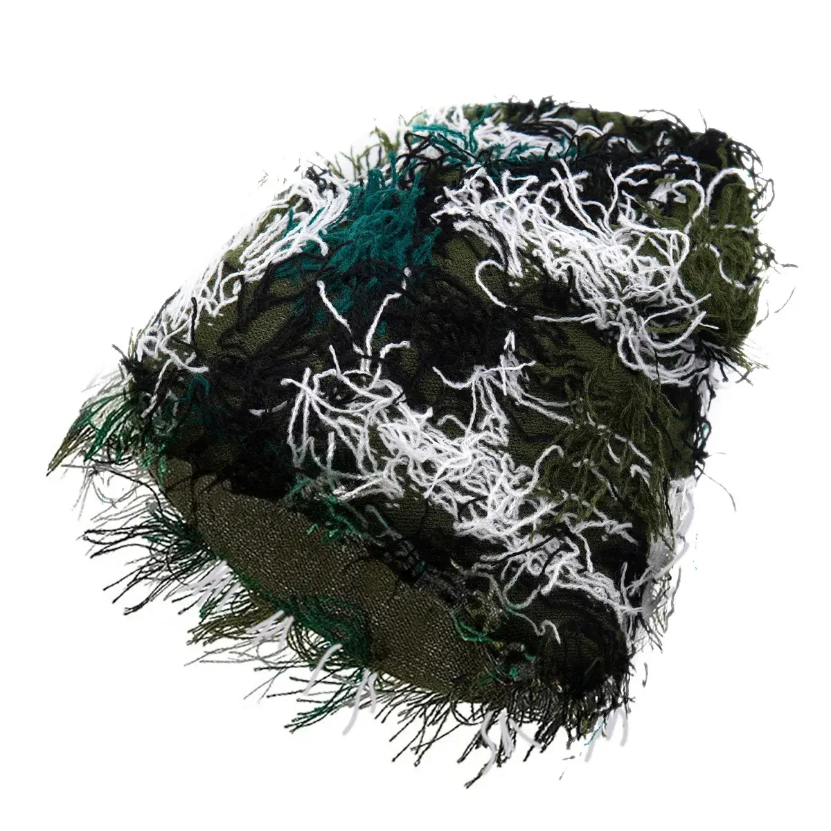 Balaclava Distressed Knitted Cap Men Camouflage Fleece Fuzzy Balaclava Maskwomen Winter Outdoor Keep Warm Cold Full Face Ski Hat