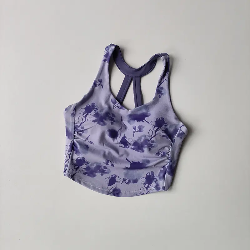 Sports Lingerie Women's Shock-proof and Anti-sagging Running Yoga Suit Wear Beauty Back Fitness Pilates I-shaped Vest