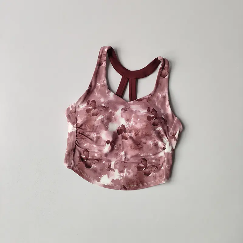 Sports Lingerie Women's Shock-proof and Anti-sagging Running Yoga Suit Wear Beauty Back Fitness Pilates I-shaped Vest
