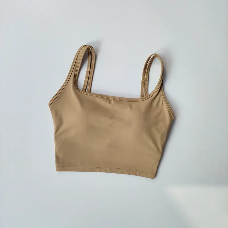 Shoulder Strap U-shaped Beautiful Back Women's Yoga Bra Shock-absorbing Gathering Sports Bra Running and Fitness Outerwear Vest