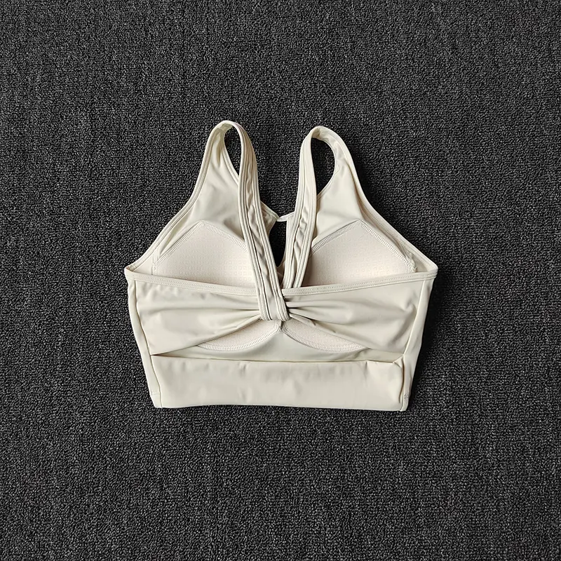 High-intensity Integrated Sports Underwear Gathering Shock-proof Yoga Bra Breathable and Zipped Breasts Fitness Suit Vest
