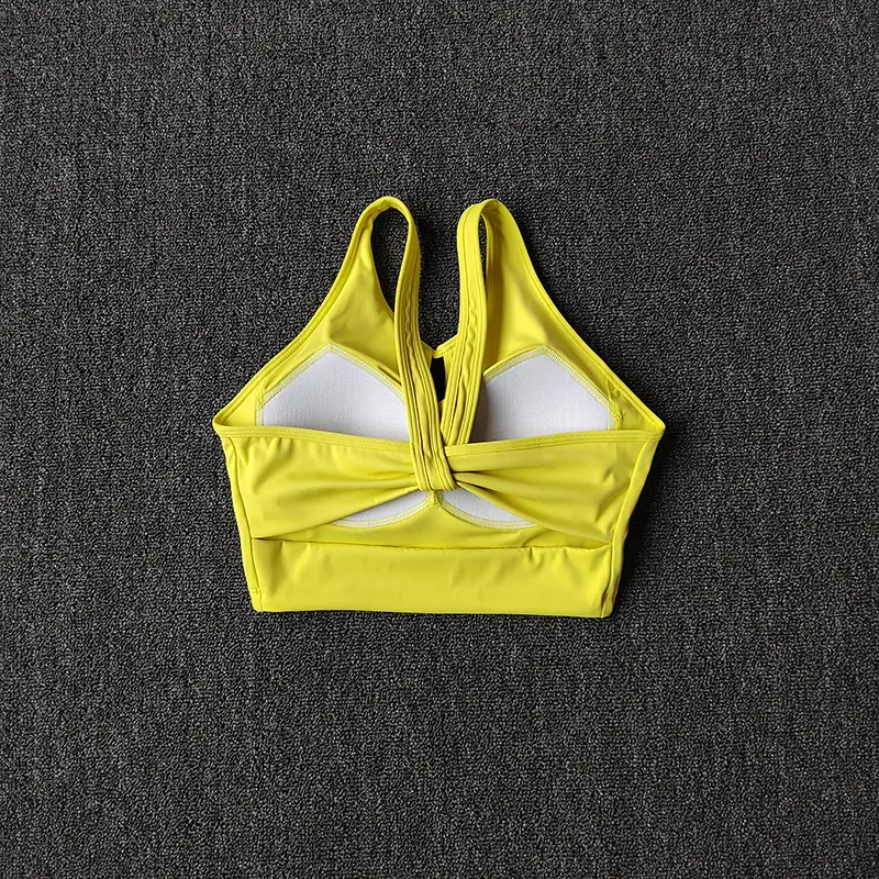 High-intensity Integrated Sports Underwear Gathering Shock-proof Yoga Bra Breathable and Zipped Breasts Fitness Suit Vest