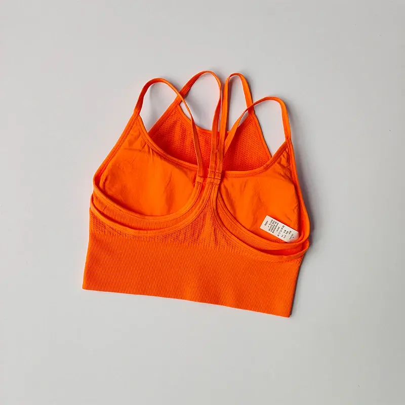 High Strength Thin Belt Fake Two-piece Yoga Vest Integrated Sports Bra Women's Shockproof Quick Drying Running Fitness Bra