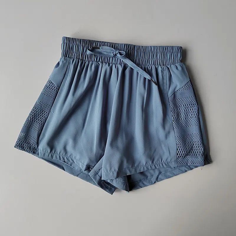 New Sports Shorts for Women Wearing Fake Two-piece Breathable Fitness Pants Anti-exposure Track and Field Jogging Sports Pants