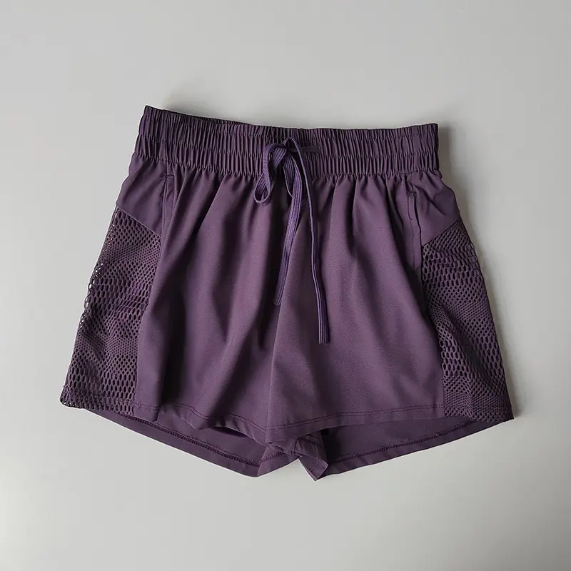 New Sports Shorts for Women Wearing Fake Two-piece Breathable Fitness Pants Anti-exposure Track and Field Jogging Sports Pants