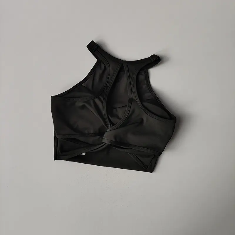 Shoulder Straps Beautiful Back Sports Bra Women's Running Fitness Quick Drying, Gathering Sexy Bra Yoga Crop Top Seamless Suit