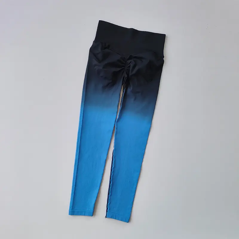 Peach Buttocks High Waist Belly-closing Fitness Leggings Lifting Hips Quick-drying Exercise Tight Stretch Gradient Yoga Pants