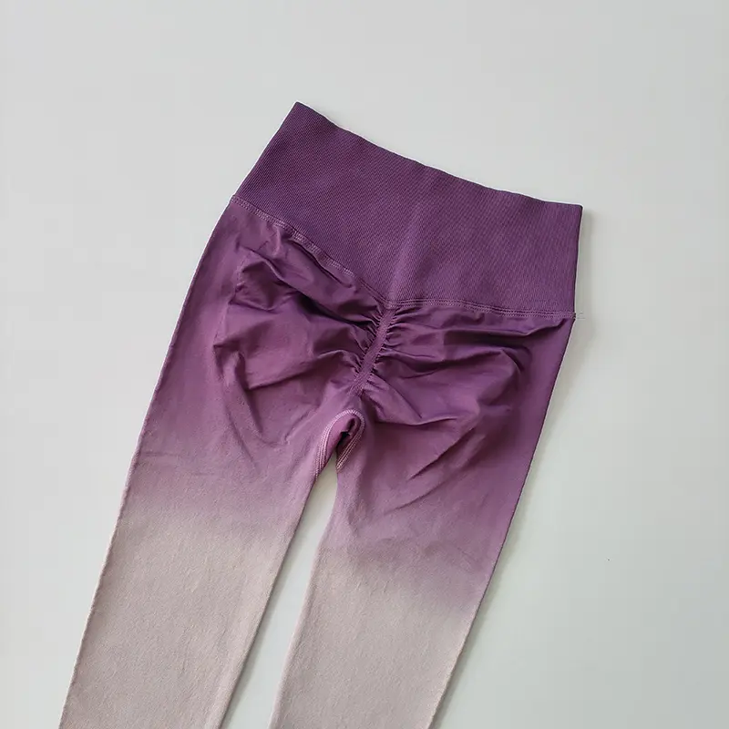 Peach Buttocks High Waist Belly-closing Fitness Leggings Lifting Hips Quick-drying Exercise Tight Stretch Gradient Yoga Pants