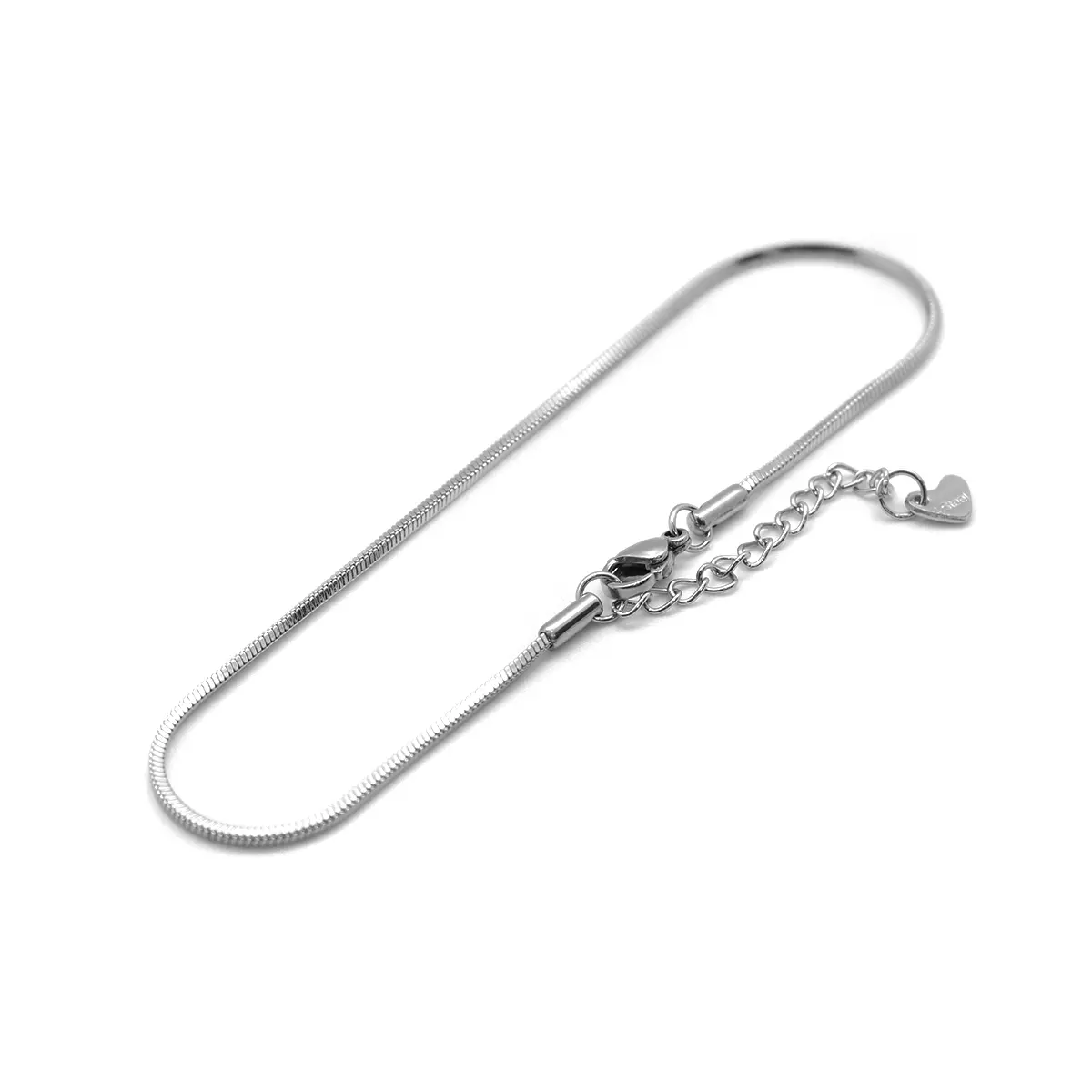 1 Piece Snake Chain Anklet 304 Stainless Steel Silver Color Foot  Anklet Bracelets for Foot Chain Beach Women Jewelry 23cm long