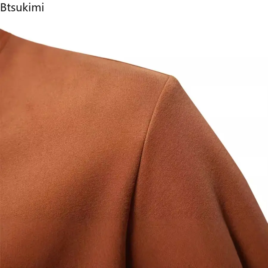 2025 Autumn Men's Sweatshirt High-quality Fashion Slim Fit Sweater Pullovers Stand Neck Half Zip Casual Hoodies Male Clothing