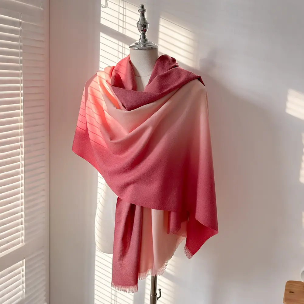 2025 Winter Solid Color Warm Scarf Spring Autumn Imitation Cashmere Length Scarf Pashmina Shawl Wrap Headscarf Women Blanket