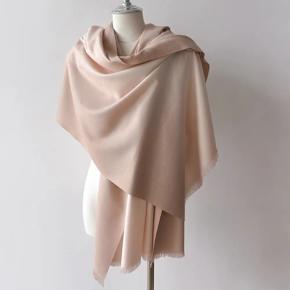2025 Winter Solid Color Warm Scarf Spring Autumn Imitation Cashmere Length Scarf Pashmina Shawl Wrap Headscarf Women Blanket