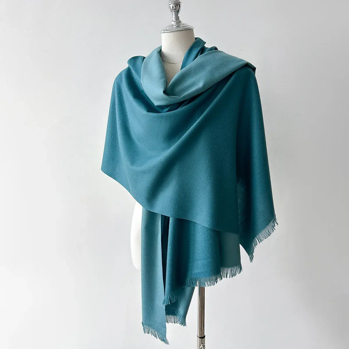 Spring Autumn Solid Color Warm Scarf Elegance Imitation Cashmere Length Scarf Pashmina Shawl Wrap Headscarf Winter Women Blanket