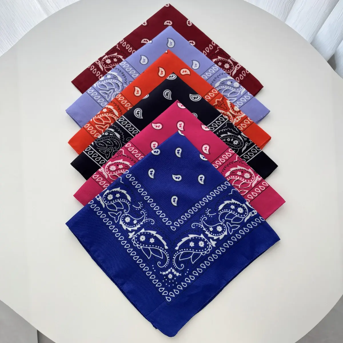 Unisex Men Women Bandana Hairband Cowboy Mens Biker Sports Headwear Wrist Hairwrap Paisley Head Wrap Square Scarf