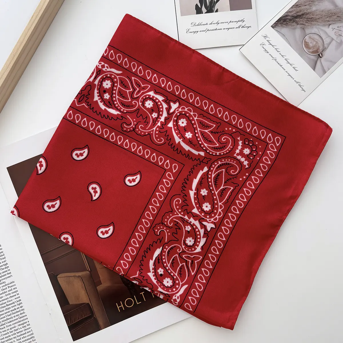 Unisex Men Women Bandana Hairband Cowboy Mens Biker Sports Headwear Wrist Hairwrap Paisley Head Wrap Square Scarf