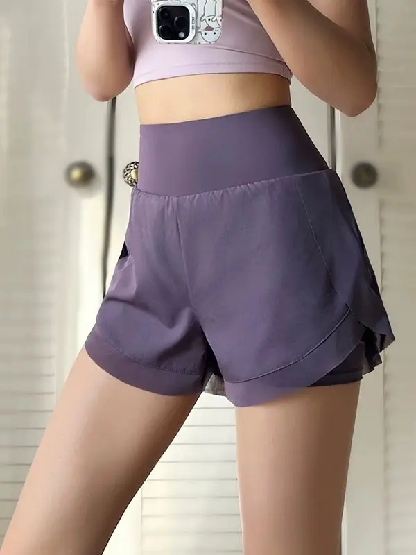 Anti-exposed Sports Shorts Women Summer Running Fitness Yoga Shorts Quick-drying Loose Outside Wearing Tennis Casual Hot Pants