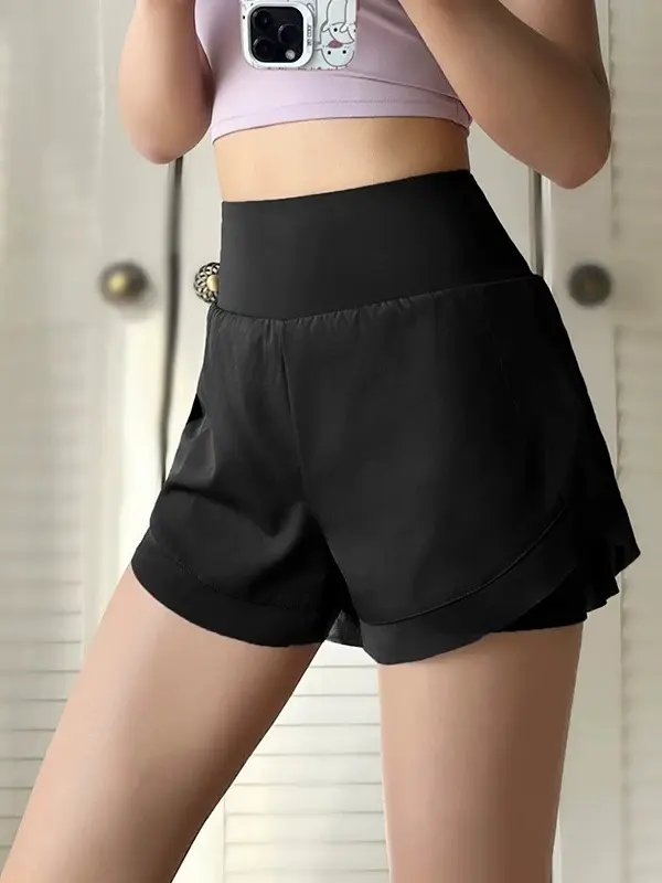 Anti-exposed Sports Shorts Women Summer Running Fitness Yoga Shorts Quick-drying Loose Outside Wearing Tennis Casual Hot Pants