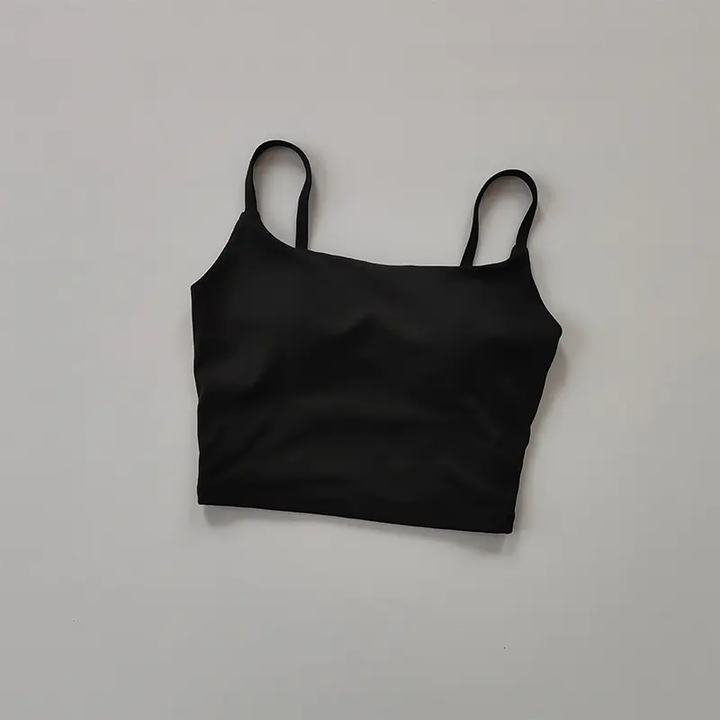 Small Sling Vest Integrated Fixed Gathering Sports Underwear Women's Bra Beauty Back Training Fitness Bra Summer Clothing Suit