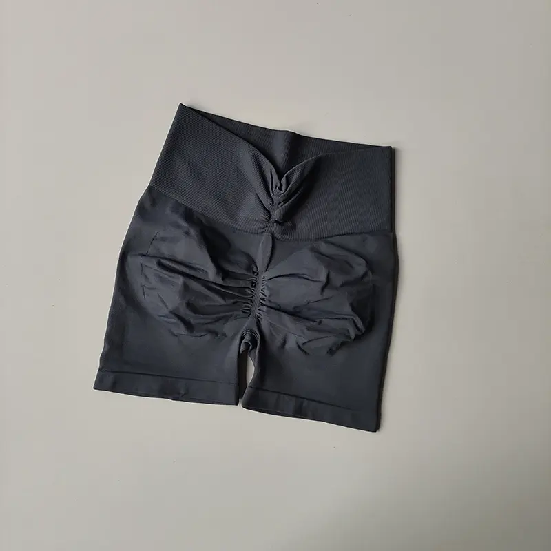 Sports Shorts High Waist Hip Lifting Running Fitness Yoga Pants Breathable Running Training Belly-tightening Three-quarter Pants