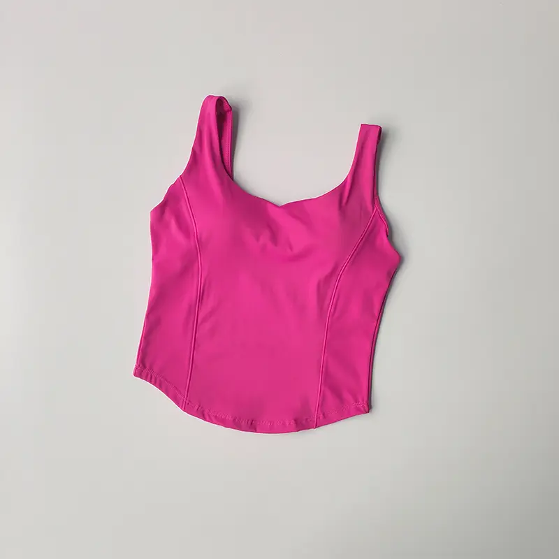 High Strength Back Fitness Tank Top Women's Running Shockproof Sports Bra High Elastic Gathering Nude Yoga Bra for External Wear