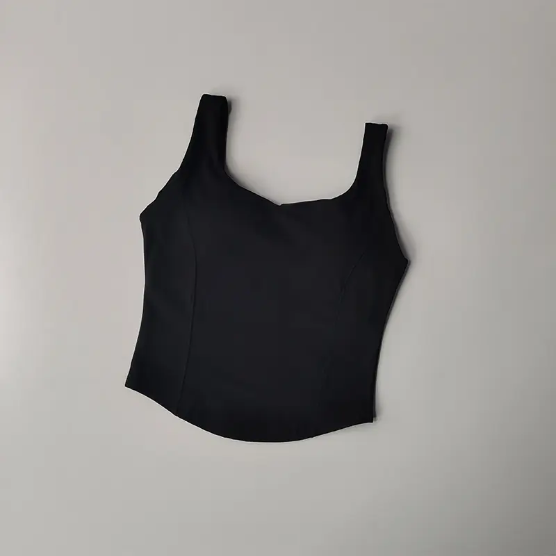 High Strength Back Fitness Tank Top Women's Running Shockproof Sports Bra High Elastic Gathering Nude Yoga Bra for External Wear
