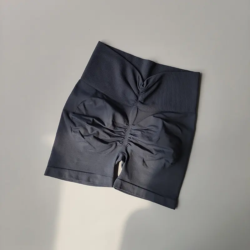 Sports Shorts High Waist Hip Lifting Running Fitness Yoga Pants Breathable Running Training Belly-tightening Three-quarter Pants