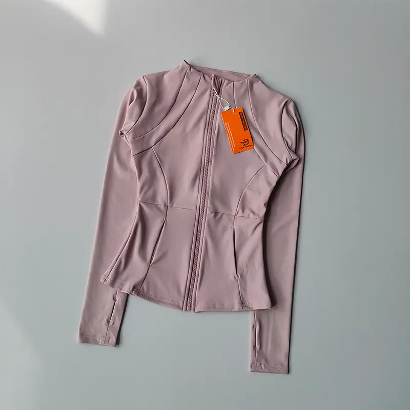 Sports Coat, Women's Autumn and Winter Slim Fit, Professional Quick Drying Clothes Slimming Sports Long Sleeved Prati Yoga Top