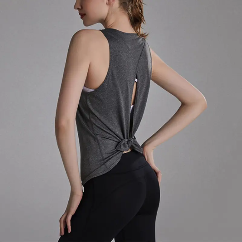Summer Casual Outdoor Quick-drying Breathable Ultra-thin Tied Sleeveless I-line Back Sports Simple Hooded Shirt Can Be Exposed