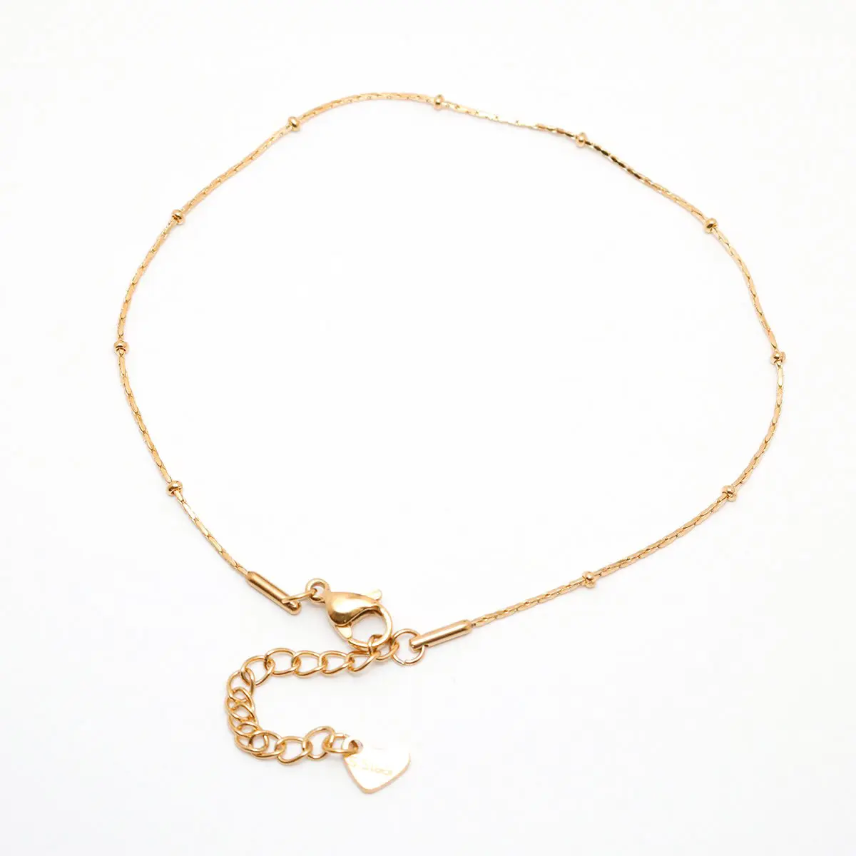 Fashion Stainless Steel Link Chain Anklet Gold Color Bracelet For Women Barefoot Beach Leg Chain Summer Jewelry Gift 23.5cm long