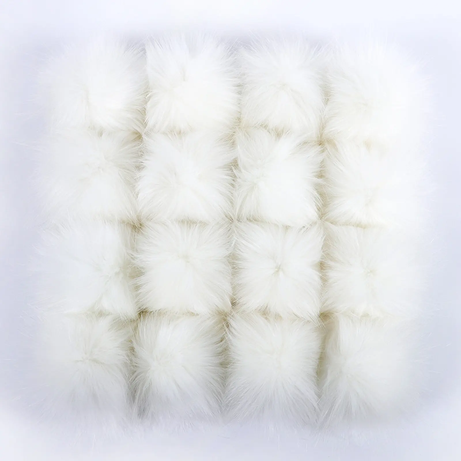 6PCs/Lot 8cm Fur Pompom False Hairball Hat Ball Fake Fox Fur Hat Ball Pom Pom DIY Handmade Hat Keychain Jewelry Accessories