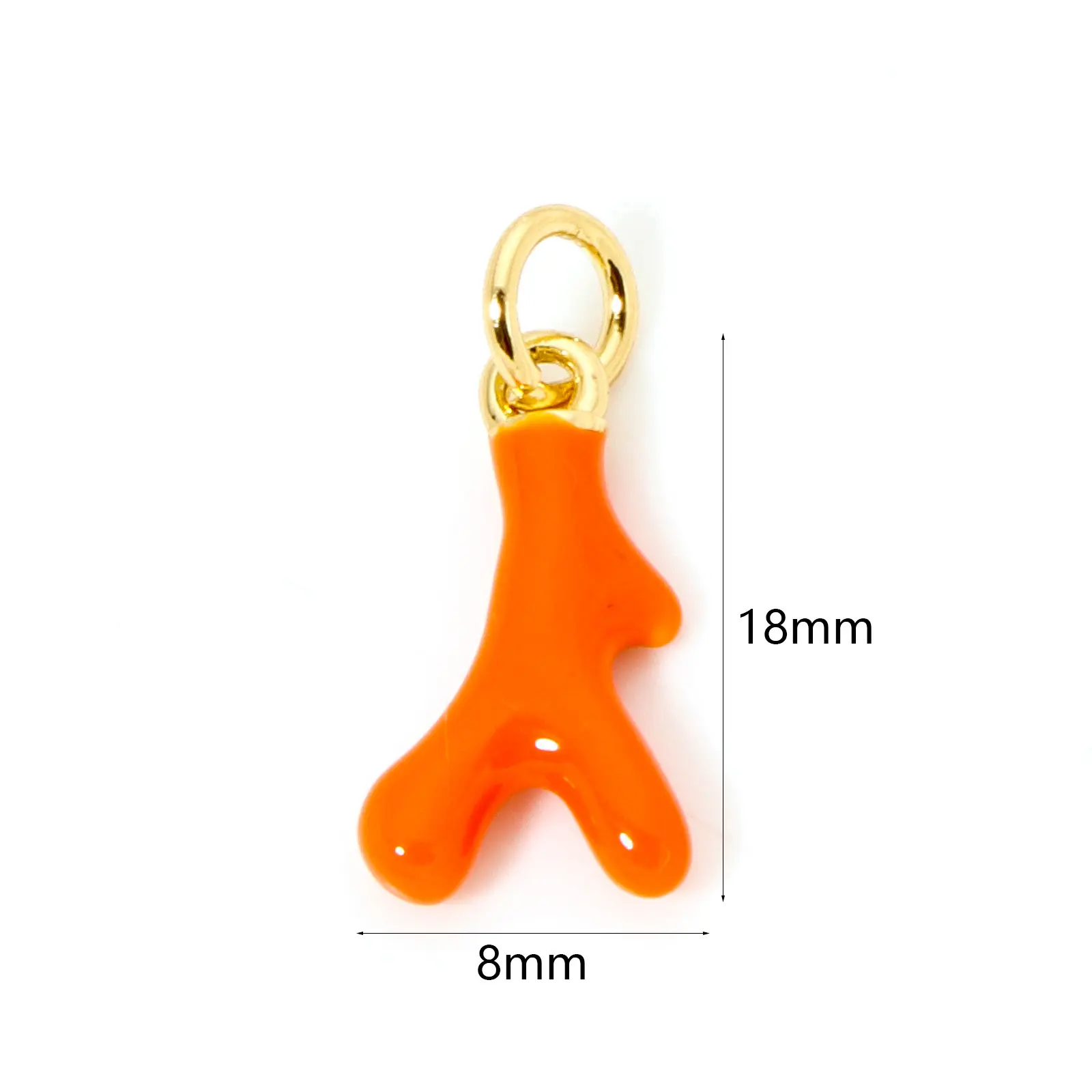 1 Piece Brass Ocean Jewelry Charms 18K Real Gold Plated Coral Enamel Pendants For DIY Jewelry Necklace Bracelet Making Findings