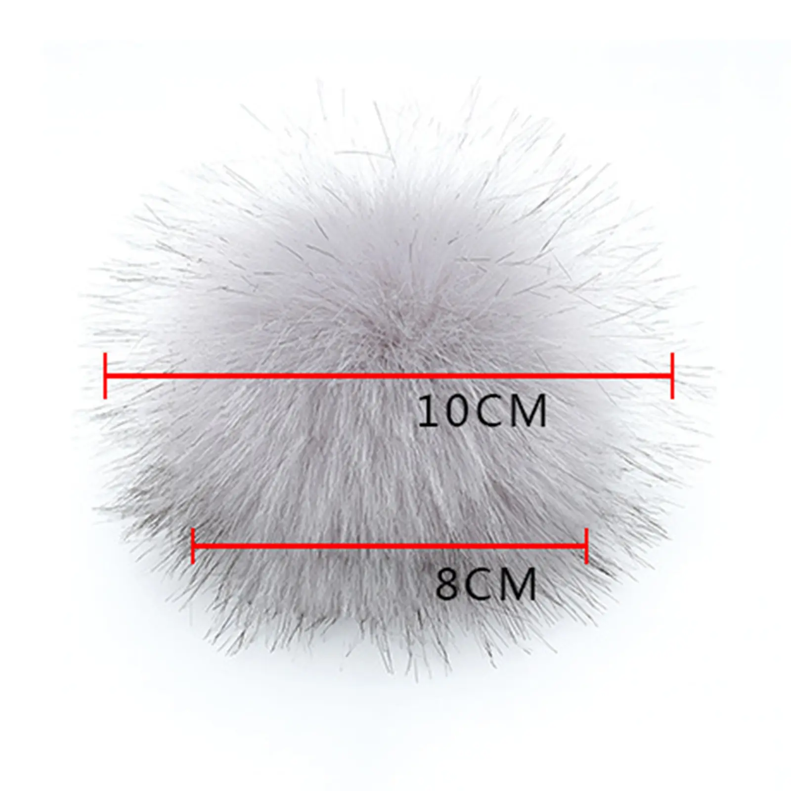 6PCs/Lot 8cm Fur Pompom False Hairball Hat Ball Fake Fox Fur Hat Ball Pom Pom DIY Handmade Hat Keychain Jewelry Accessories