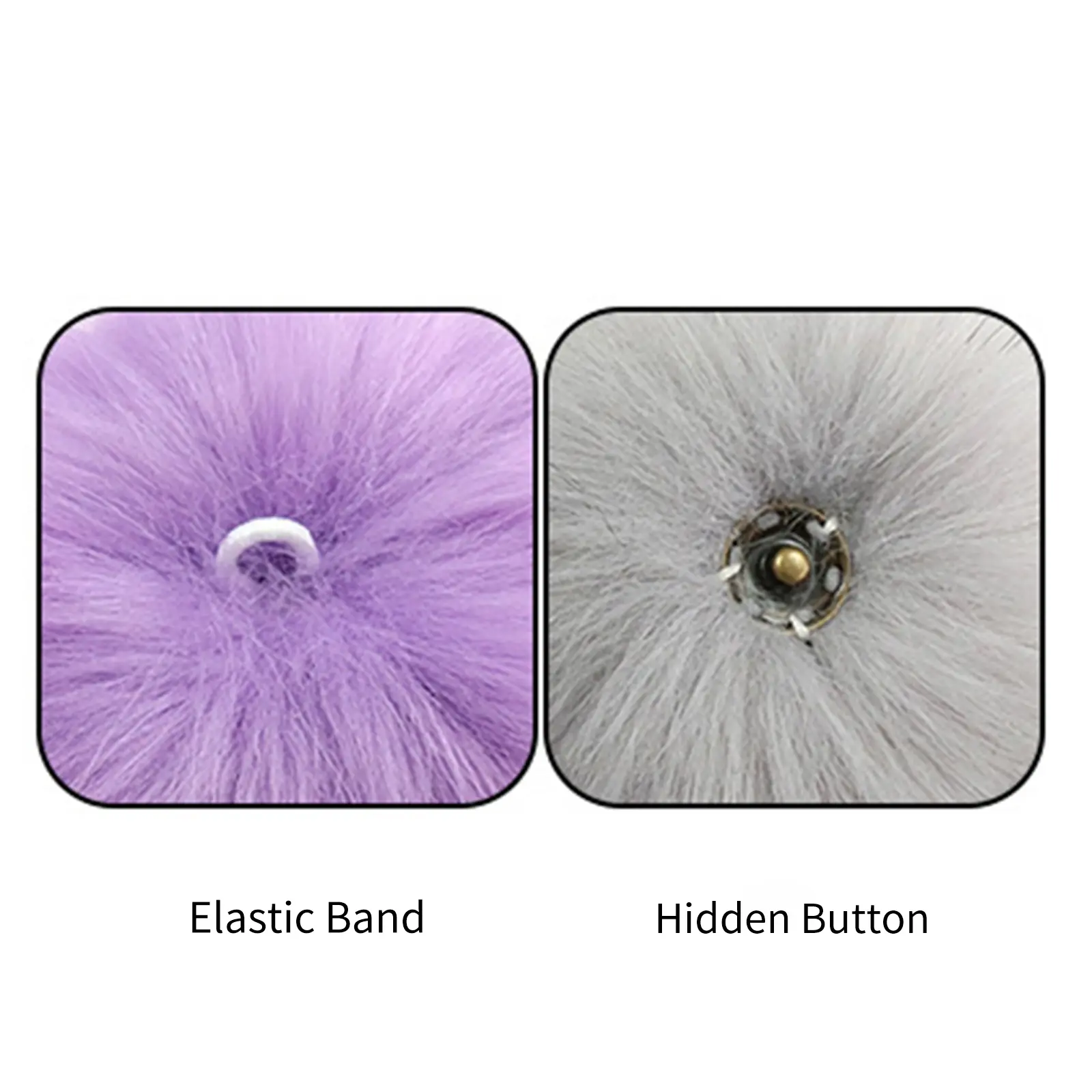 6PCs/Lot 8cm Fur Pompom False Hairball Hat Ball Fake Fox Fur Hat Ball Pom Pom DIY Handmade Hat Keychain Jewelry Accessories