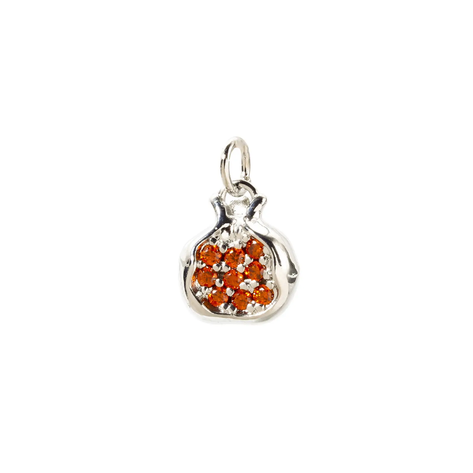 2 PCs Brass Charms Fruit 3D Multicolour Cubic Zirconia Pomegranate Strawberry Mango Peach Grape Pendants For Necklace DIY Making