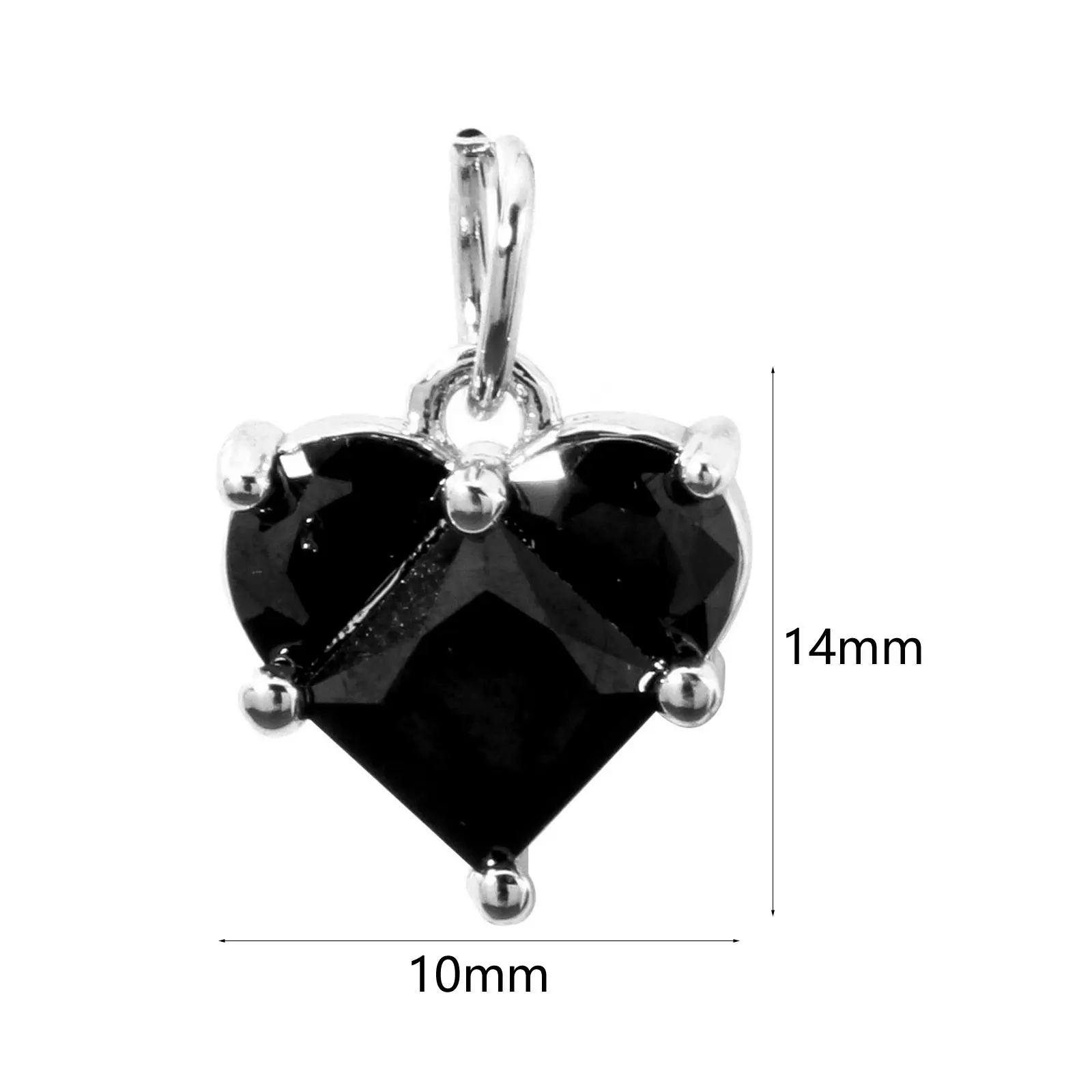1 Piece Brass & Glass  Handmade Heart Pendants Valentine's Day Charms For DIY Making Necklace Earring Jewelry 14mm x 10mm