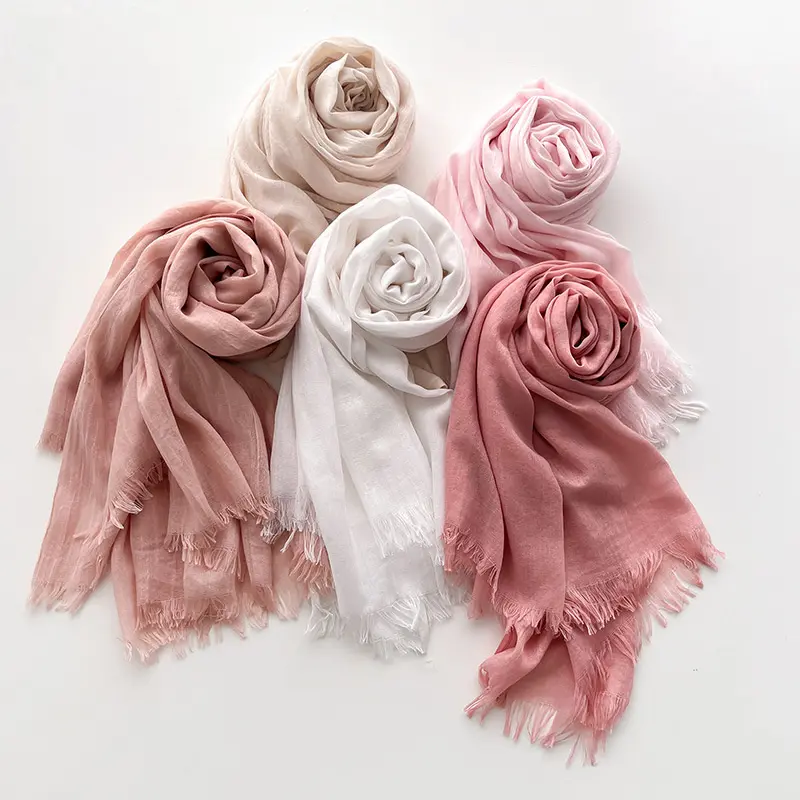 New Ramadan Big Size Women High Quality Muslim Hijabs Plain Solid Color Scarf Shawls Lady Wraps Headwear Pashmina