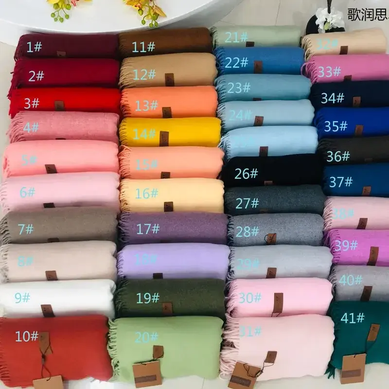 2025 Winter Scarf Women Thick Blanket Keep Warm Cashmere Pashmina Shawls and Wraps Bufanda Echarpe Poncho Stoles