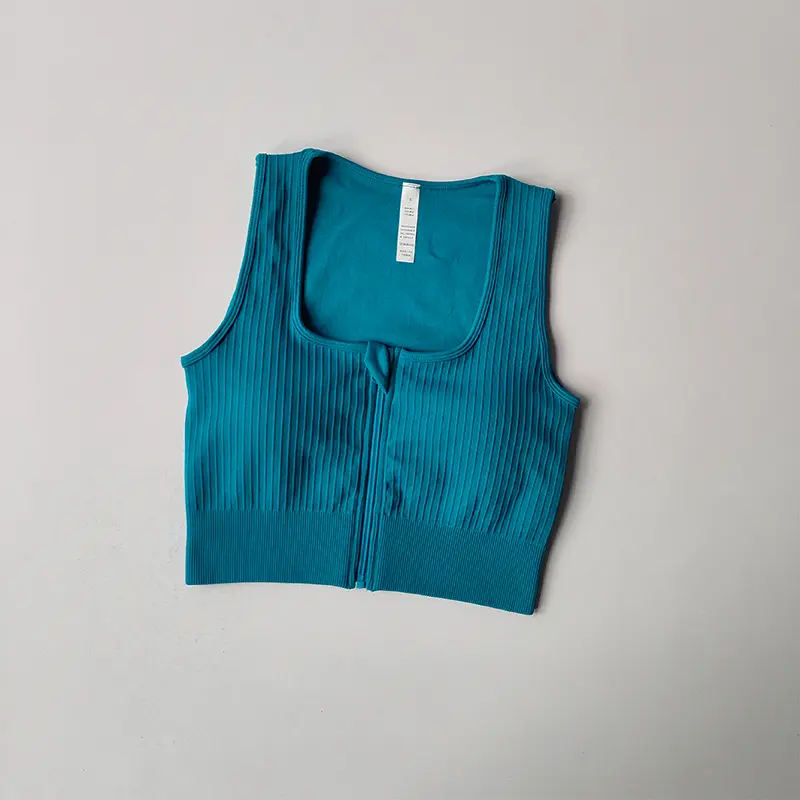 Front Zipper Sports Underwear High-intensity Shock-proof Gathering Quick-drying Breathable Yoga Fitness Running Vest Sports Bras