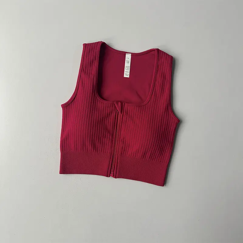 Front Zipper Sports Underwear High-intensity Shock-proof Gathering Quick-drying Breathable Yoga Fitness Running Vest Sports Bras