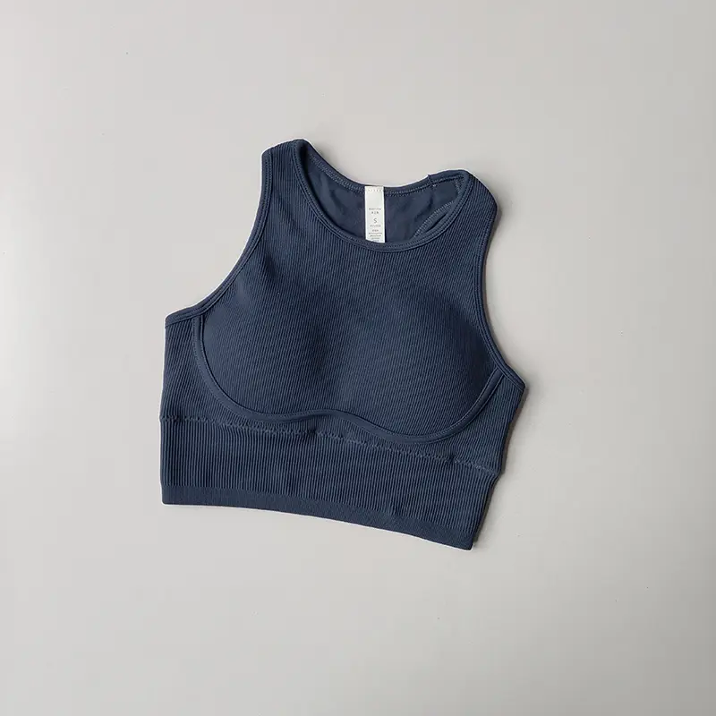 New Running Fitness Sports Vest Integrated Women's High-strength Thread Hollow Beautiful Back Shockproof Tight Yoga Bra Clothing