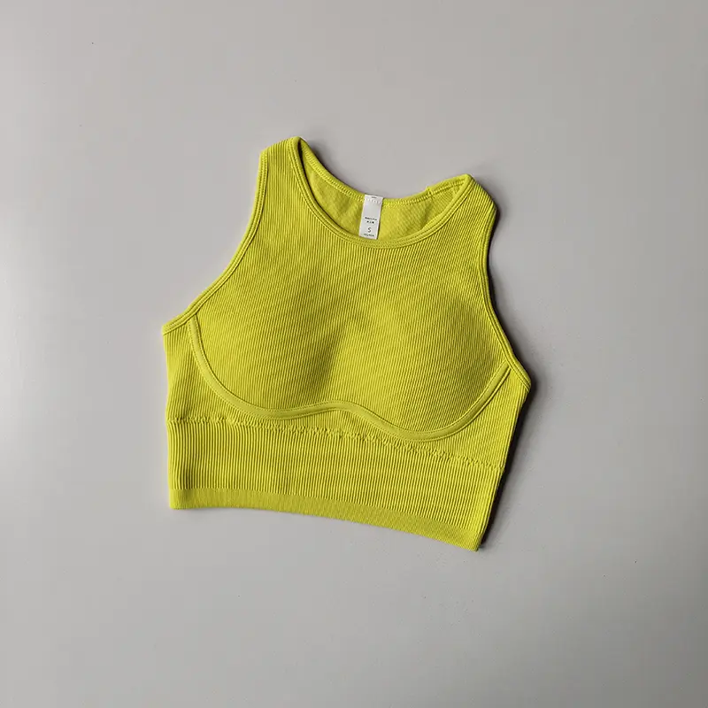 New Running Fitness Sports Vest Integrated Women's High-strength Thread Hollow Beautiful Back Shockproof Tight Yoga Bra Clothing