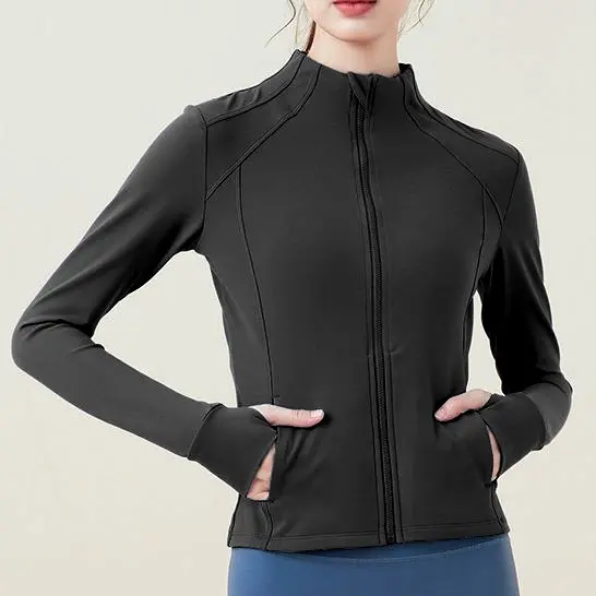 New Yoga Suits Coat Women Tight Long-sleeved Top Shirt Running Fitness Slimming Versatile Yoga Jacket Training Sports Top Jacket