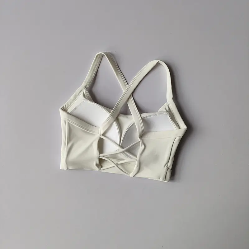 Sports Lingerie Women's Shock-proof and Beautiful Back Straps Pilates Training Suspender Vest Integrated Yoga Bra Summer