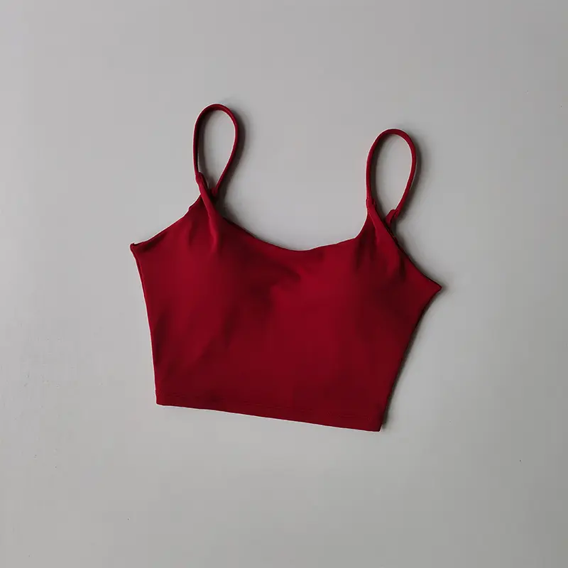 New One-piece Cup Beautiful Back Sexy Comfortable and Fashionable Sports Fitness Slimming Outside and Versatile Inner Strap Vest