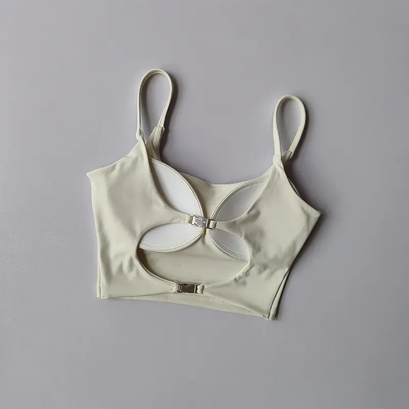 New One-piece Cup Beautiful Back Sexy Comfortable and Fashionable Sports Fitness Slimming Outside and Versatile Inner Strap Vest