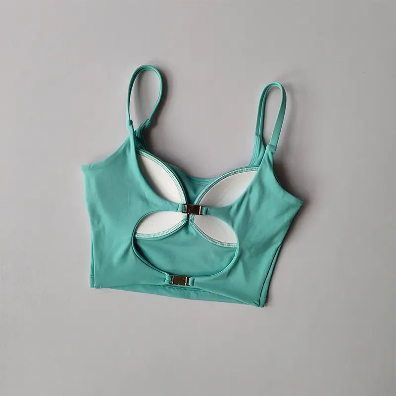 New One-piece Cup Beautiful Back Sexy Comfortable and Fashionable Sports Fitness Slimming Outside and Versatile Inner Strap Vest